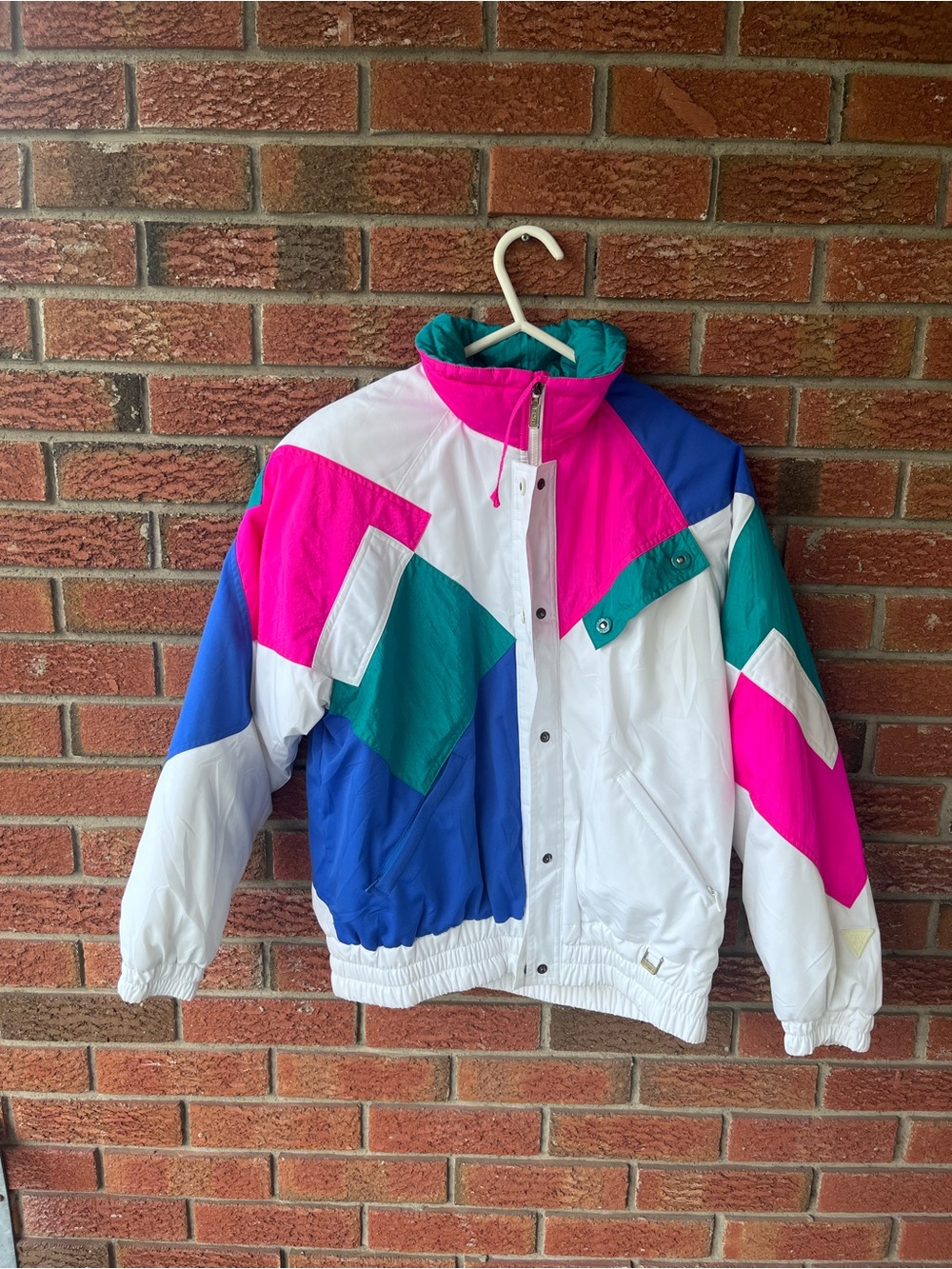 Fera Puffer Jacket - White, Pink, Blue Sz women’s 10